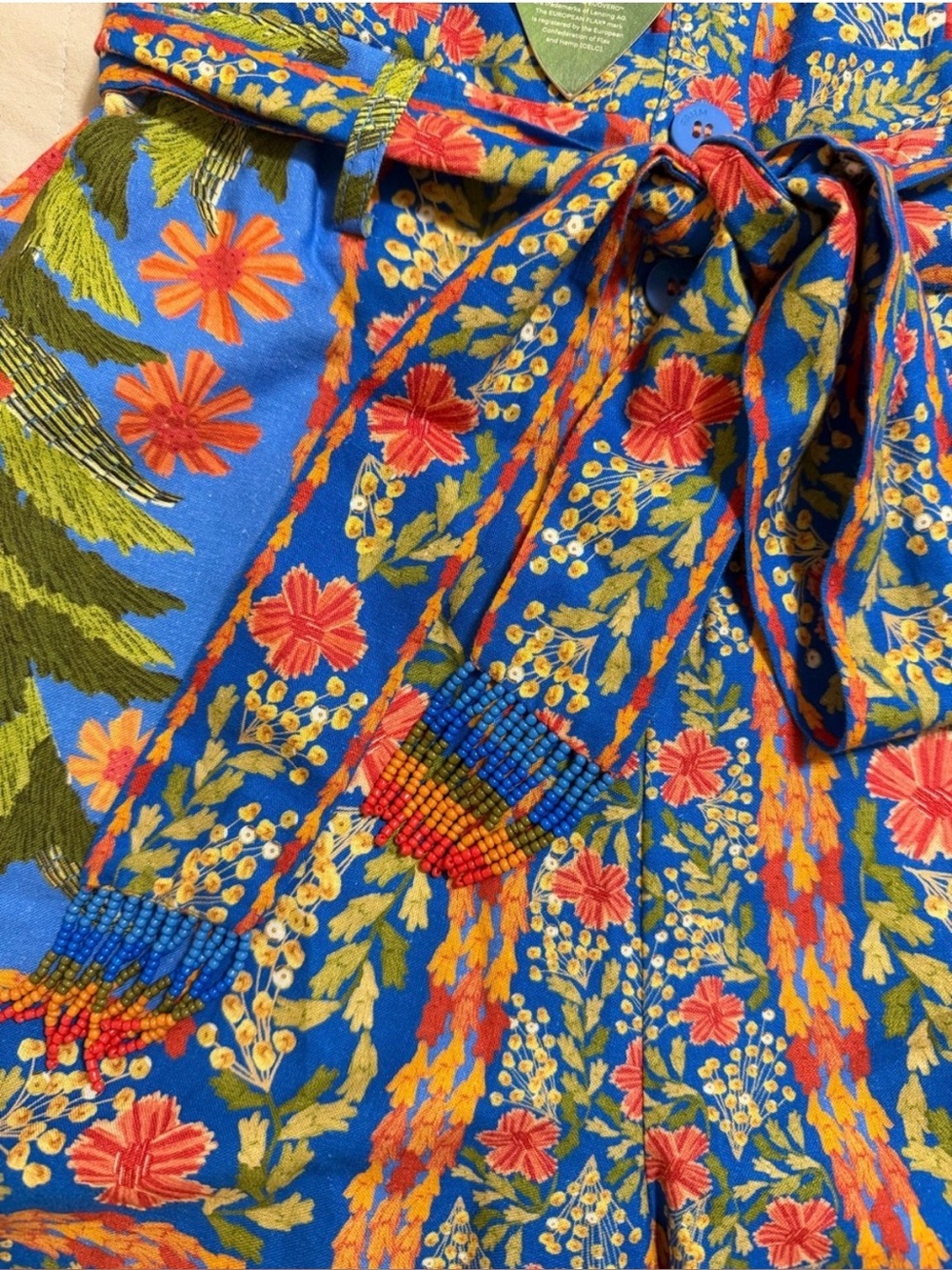 FARM Rio Stitched Garden Blue Romper NEVER WORN - Picture 6 of 9